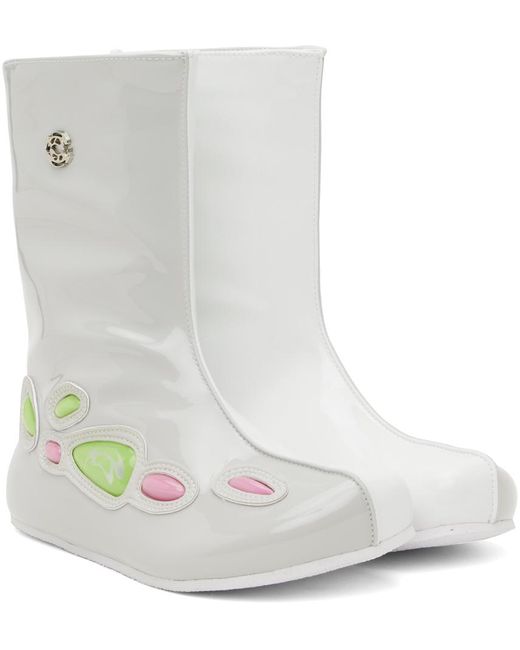 Rombaut Ssense Exclusive Gray & White Alien Barefoot Ii Boots