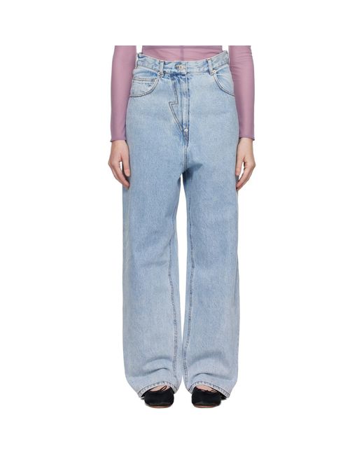 Pushbutton Blue Panty Cutout Jeans