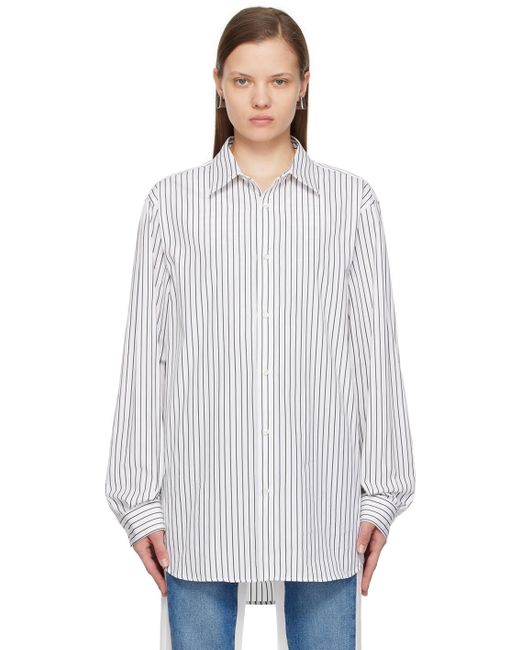 Jean Paul Gaultier White Striped Shirt