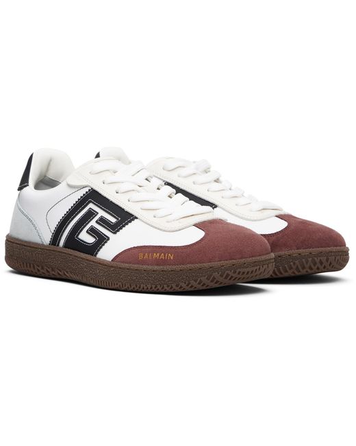 Balmain Black Swan Suede & Nylon Sneakers for men