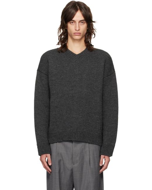 Our Legacy Sonar V-Neck Sweater in Black for Men | Lyst
