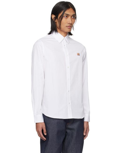 Maison Kitsuné White Fox Head Shirt for men