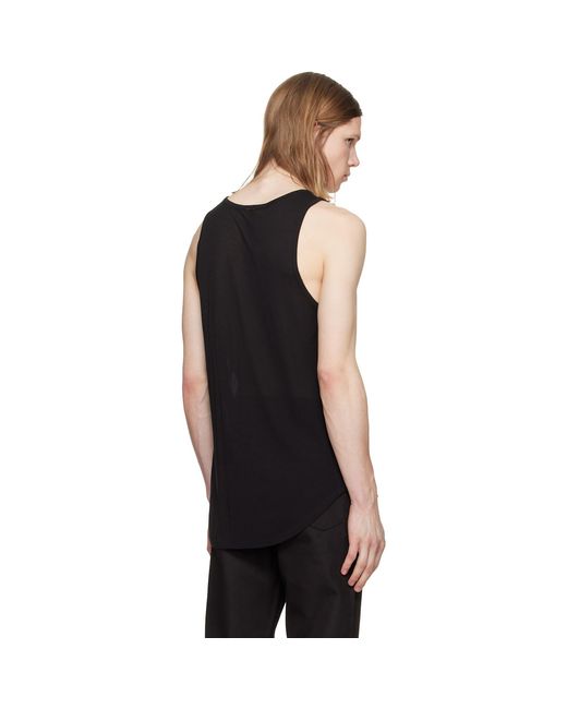 JKEEFER Black Tour Tank Top for men