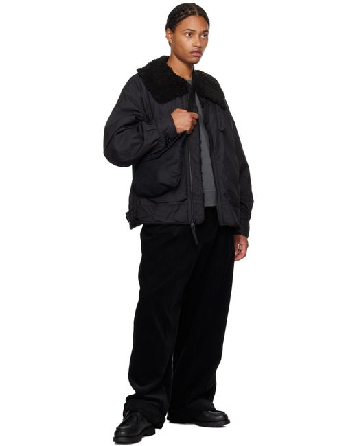 Engineered Garments Black Twill B3 Bomber Jacket for men