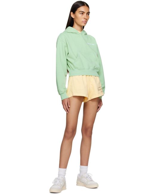 Sporty & Rich Green Cropped Hoodie