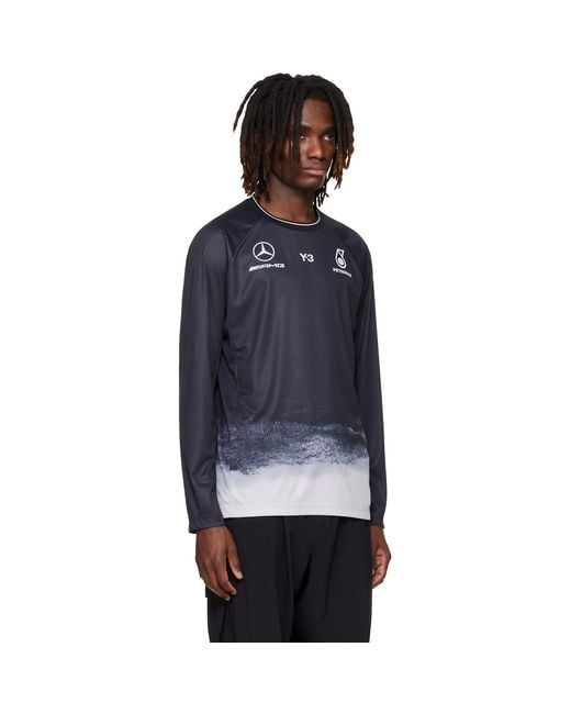 Y-3 Black Mercedes-Amg F1 Edition Mechanics Jersey T-Shirt for men
