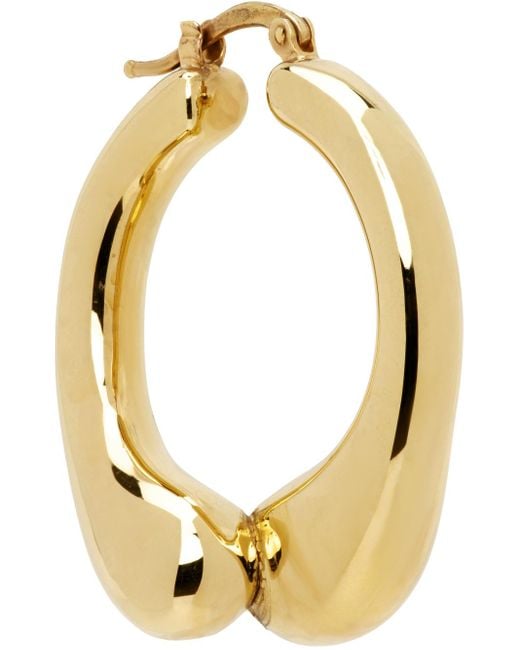 Jil Sander Metallic Gold Twisted Single Earring