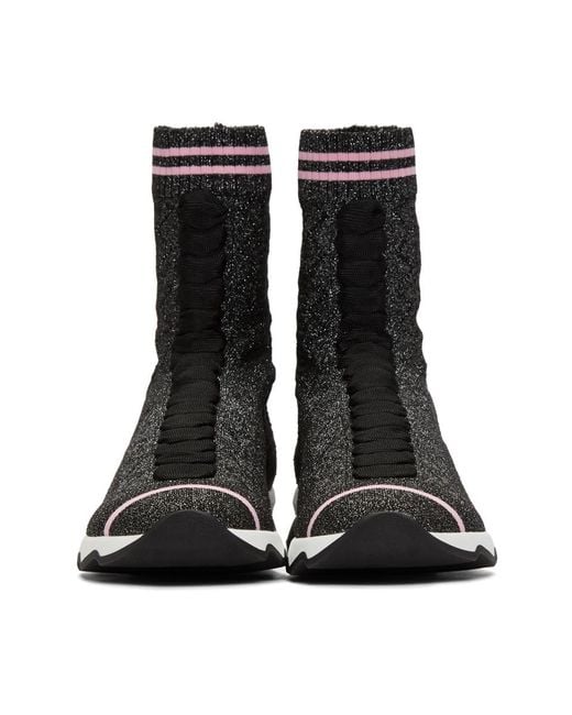 Baskets-chaussettes Rockoko Fendi en coloris Noir | Lyst