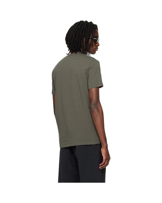 Tom Ford Black Khaki Cotton Crewneck T-Shirt for men