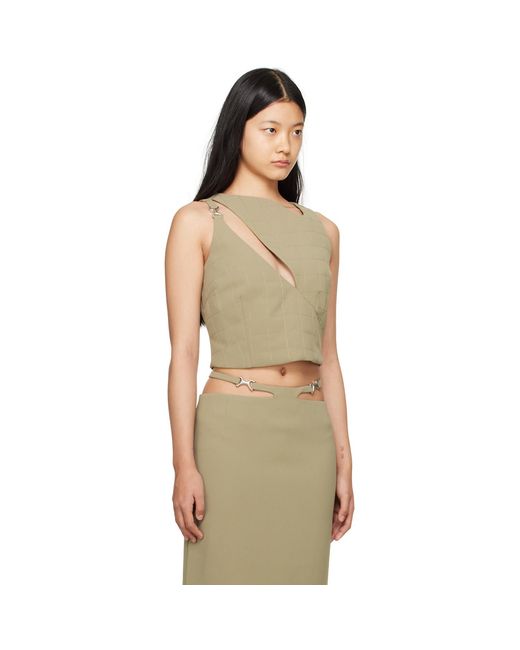 Paris Georgia Green Quilted Tank Top