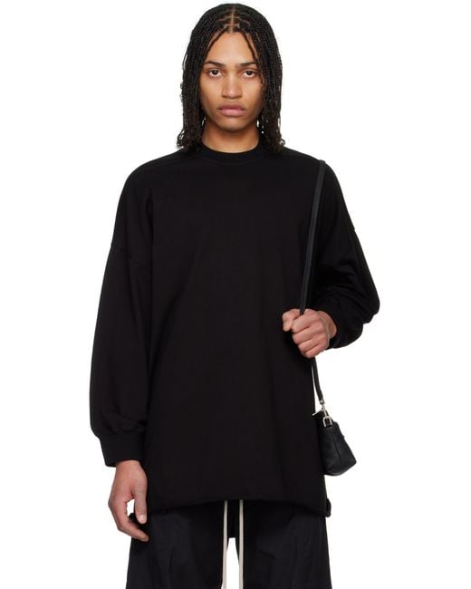 メンズ Rick Owens ブラック Hollywood Tommy Ls スウェットシャツ Black
