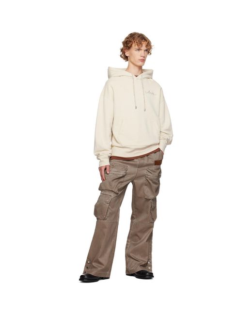 Amiri Brown Drawstring Nylon Cargo Pants for men