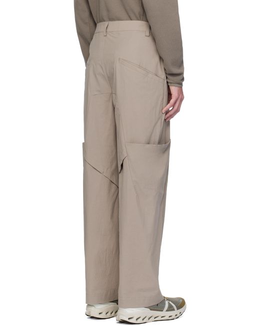 J EONGL I Natural Ssense Exclusive Taupe Ventilation Cargo Pants for men