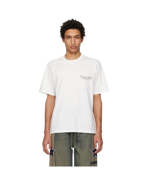 Amiri White 'Chateau' Script T-Shirt for men