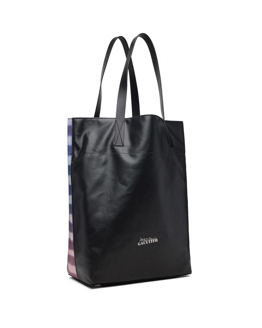 Jean Paul Gaultier Purple Coated Canvas Printed Air Tote
