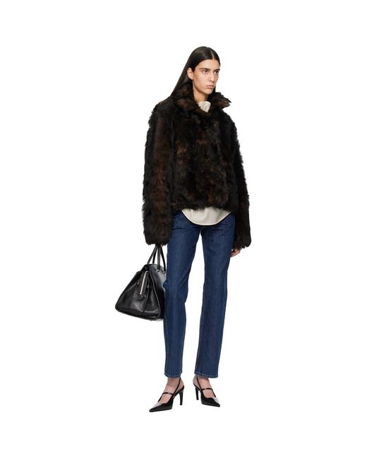 Totême  Black Silky Shearling Jacket