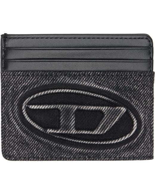 DIESEL Gray 1Dr Card Holder for men