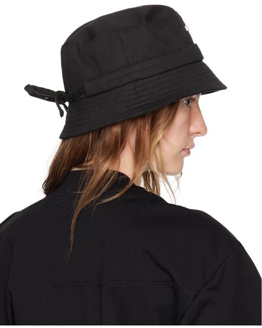 Jacquemus Les Classiquesコレクション ブラック The Gadjo バケットハット Black
