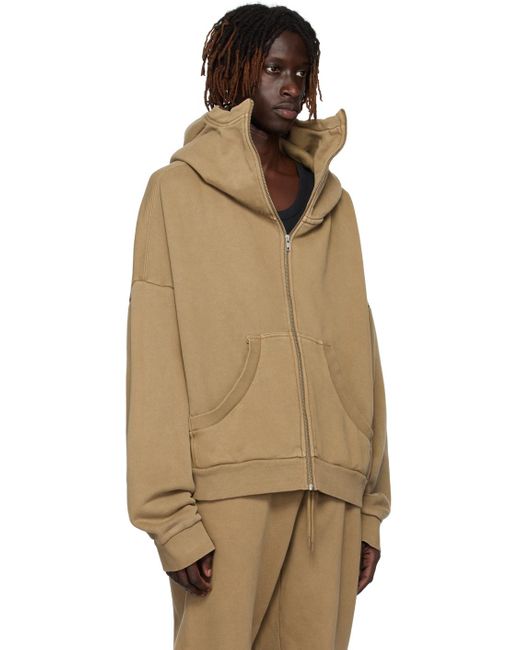 Entire studios Tan Full Zip Hoodie in Natural for Men | Lyst Canada