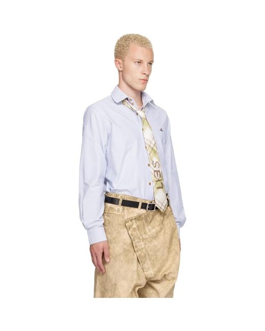 Vivienne Westwood Blue Two Button Krall Shirt for men