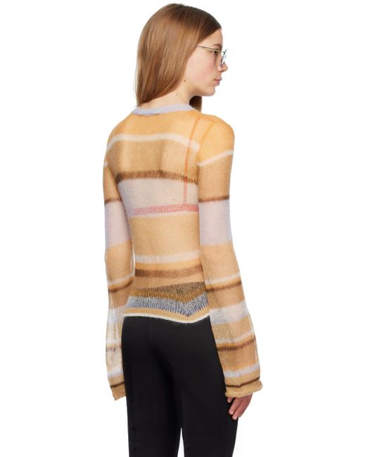 Acne Black Brown Striped Sweater