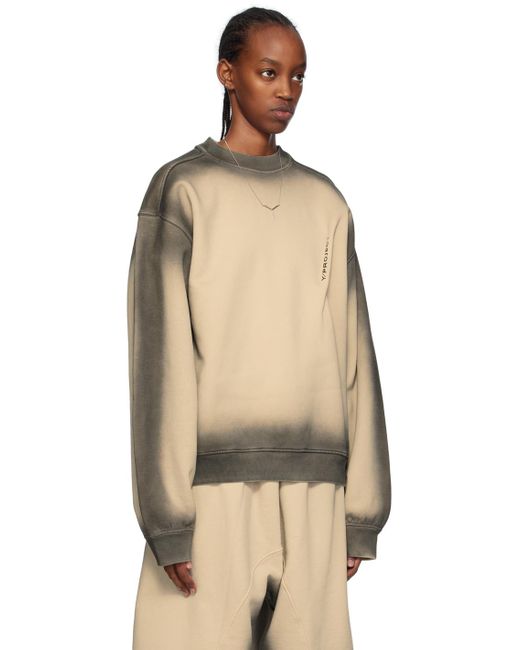 Y. Project Black Beige & Gray Pinched Sweatshirt
