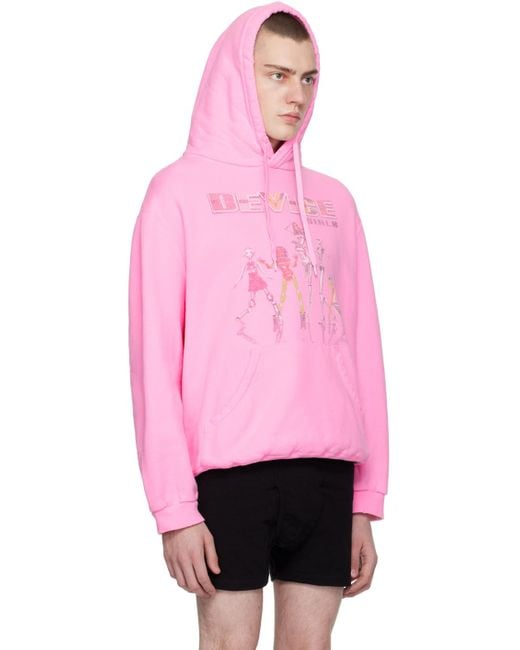 Doublet Pink Pz Today Edition 'device Girls' Hoodie for men