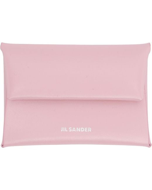 Jil Sander Pink Folded Coin Pouch