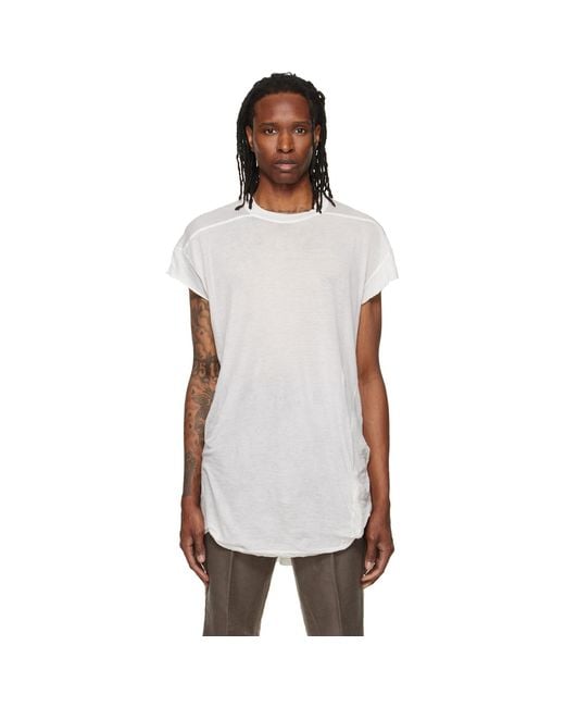 Rick Owens White Off- Tower Rick S Jumbo S/S T-Shirt for men