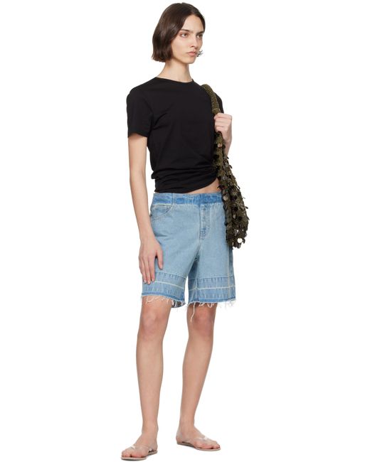 Short Déconstruit Bleu En Denim Christopher Esber en coloris Blue