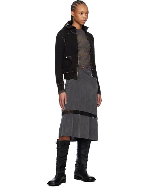 we11done Pierced Zip-Up Hoodie in Black | Lyst Canada