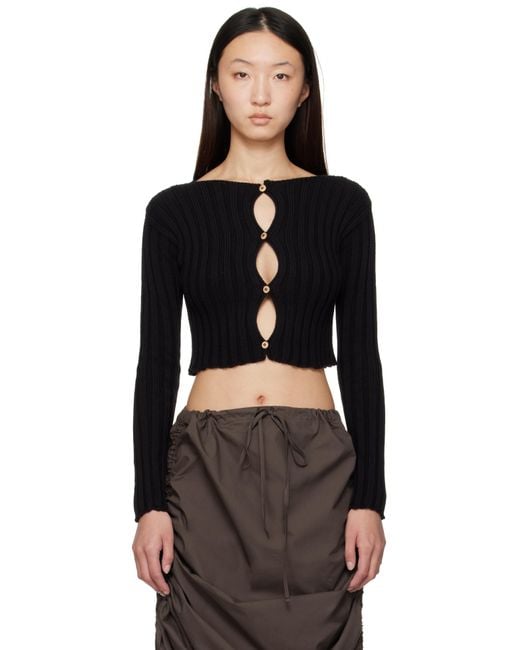 Baserange Macau Cardigan in Black | Lyst