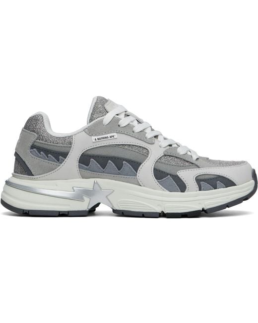 A Bathing Ape Gray Shark Sta #1 Sneakers for men