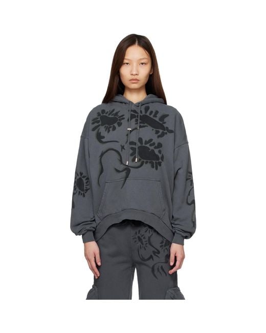 Collina Strada Black Round Hem Hoodie
