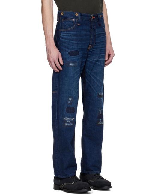メンズ RRL インディゴ Keating ヴィンテージ ファイブポケット ジーンズ Blue