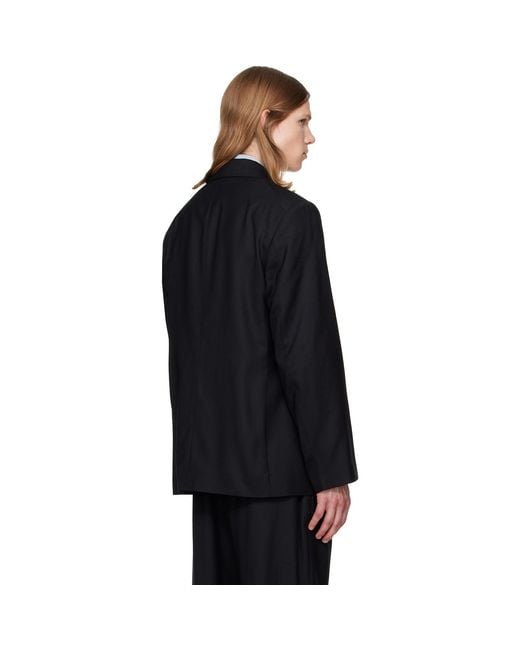 Our Legacy Black Unconstructed Db Blazer for men
