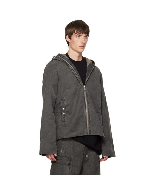 Rick Owens Gray Tower Zipfront Jacket for men