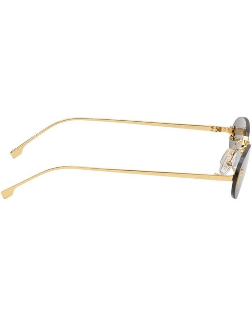 Fendi Gray First' Crystal Sunglasses