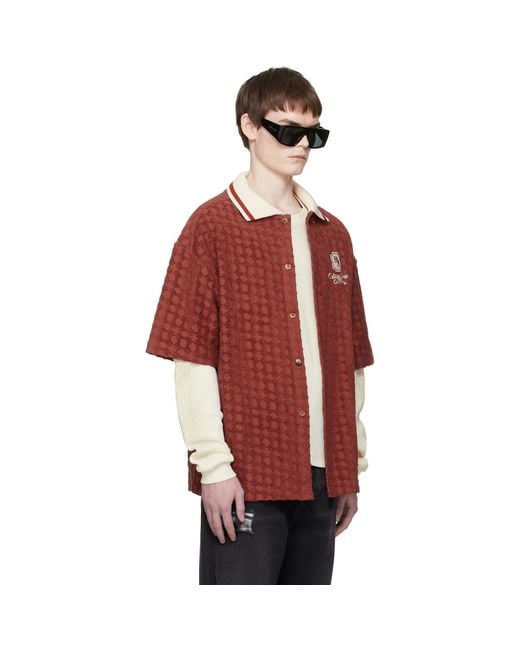 Amiri Red Ma 'Chateau' Oversized Shirt for men