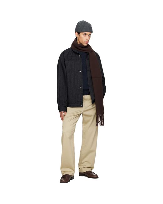 Nanamica Black Short Denim Jacket for men