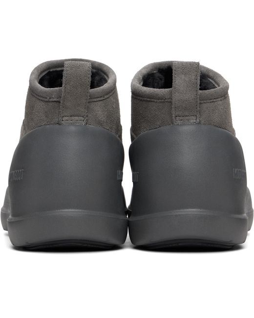 Moon Boot Black Mezzaluna Suede Low Boots for men