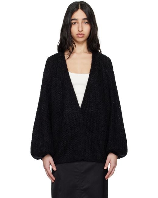 Totême  Black Puffed Cardigan