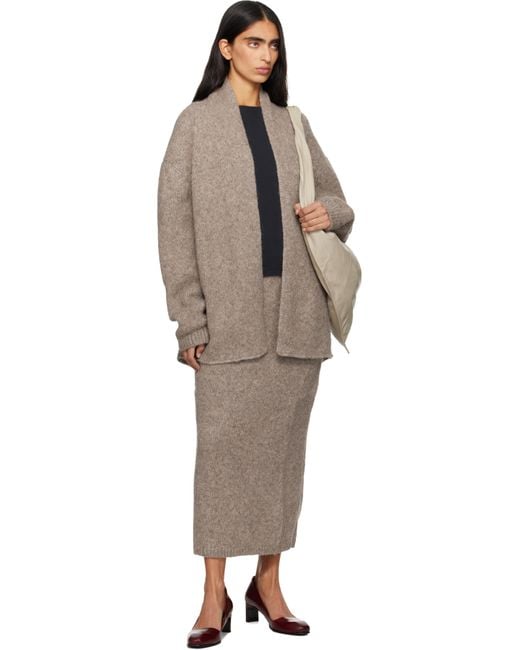 Lauren Manoogian Brown Taupe Loft Shawl Cardigan