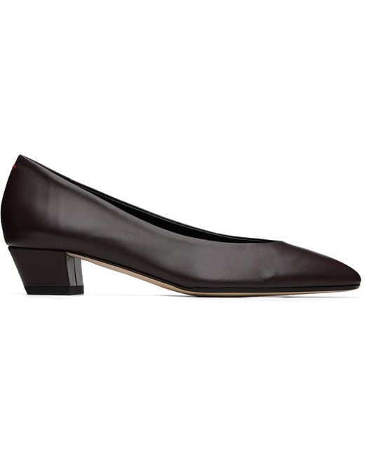 Aeyde Brown Helia Low-Cut Heels