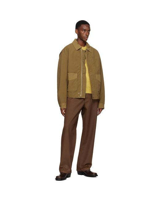 Dries Van Noten Multicolor Khaki Insulated Jacket for men