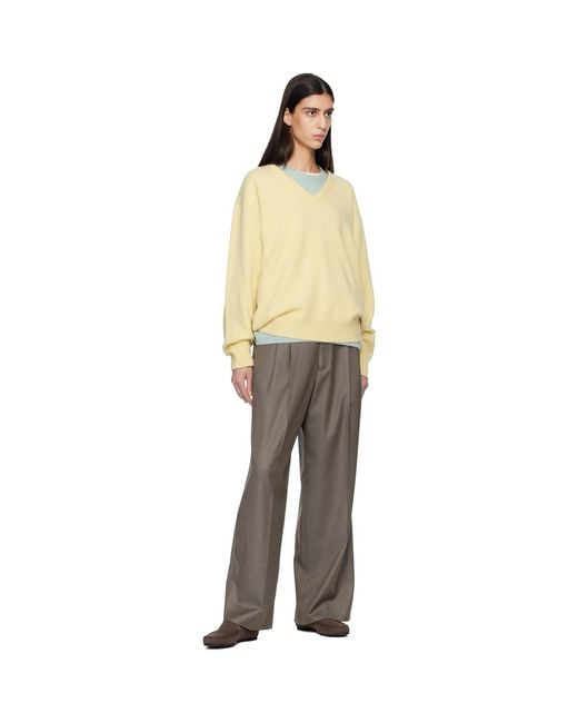 Ssstein Extra Fine Wool Long Wide Trousers | Lyst