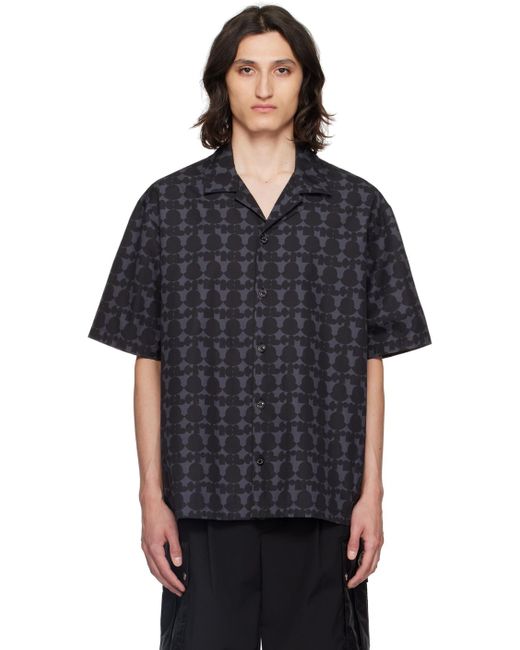 Moncler Black Print Shirt for men