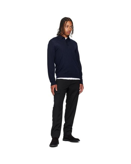Boss Black Gabardine Cargo Pants for men