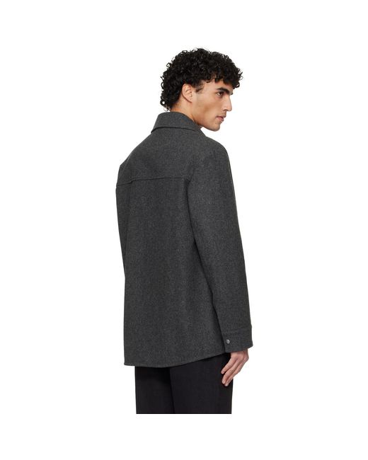 A.P.C. Black Snap Closure Jacket for men