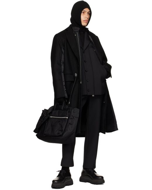 Sacai Black Suiting Bonding Jacket for men
